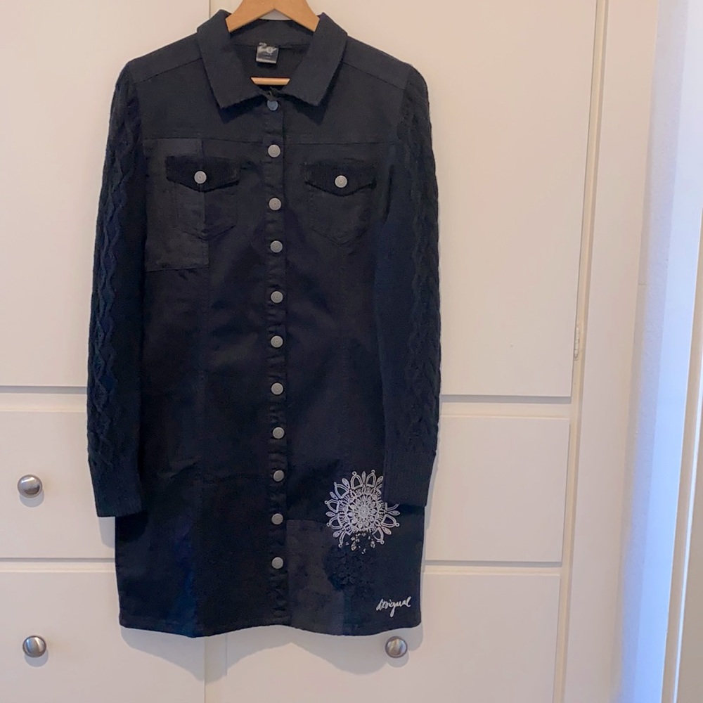 Desigual Denim dress.black. Size M .